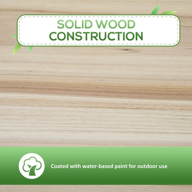 Outsunny Wooden Raised Garden Bed Standing Elevated Planter Box with Storage Shelf for Flowers, Vegetables, and Herbs, 36"L x 16"W x 32"H, Natural