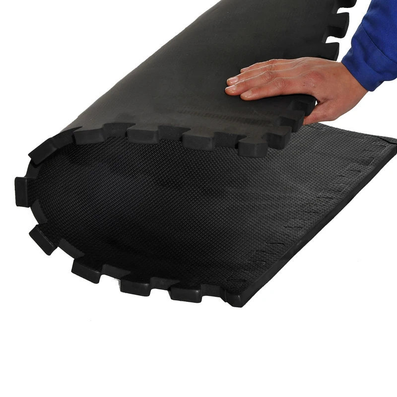 [Pick up Only] HOMCOM Soft Interlocking Floor Mats 216 Square Feet Waterproof Exercise Workout Mat Kid Play Mat, 54pcs Black