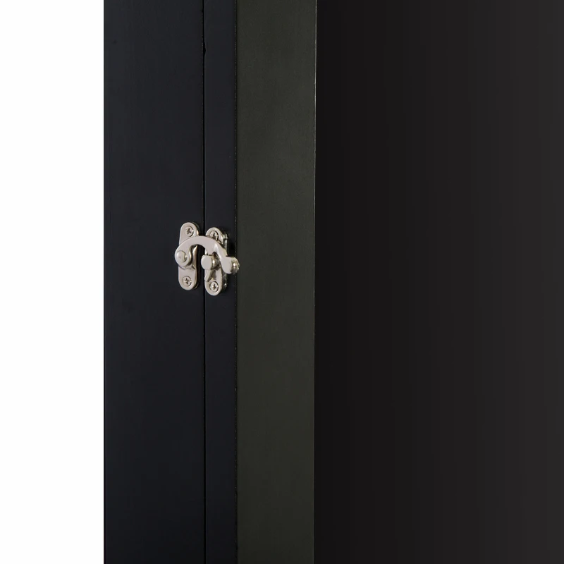 HOMCOM Display Case Jersey Frame Football Baseball Basketball Shirt Shadow Box Cabinet Black(28”x35”)