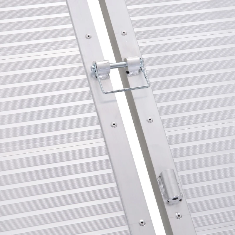 Homcom Portable Ramp 10.2ft Foldable Wheelchair Ramp Scooter Mobility Carrier Ramp, Aluminum Alloy