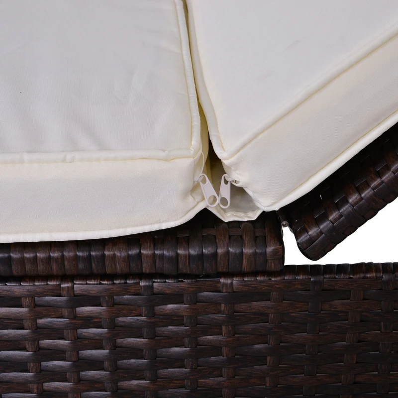 [Pick Up] Outsunny 9pcs Delux Outdoor Indoor Wicker Rattan Sofa Set Garden Furniture Lounger Chair Bed Pillow Table