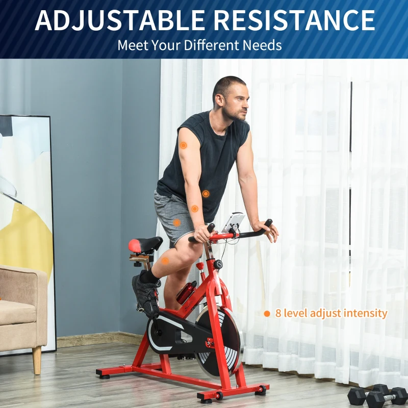 Soozier Upright Stationary Exercise Cycling Bike with LCD Monitor