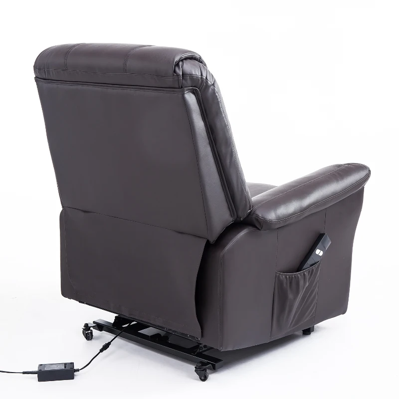 [Pick Up] HOMCOM Leathered Electric Lift Chair Elder People w/ Remote Brown