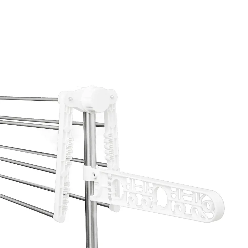 HOMCOM 4 Layers Folding Laundry Rack Stand Dryer Storage Towel Rack Rolling