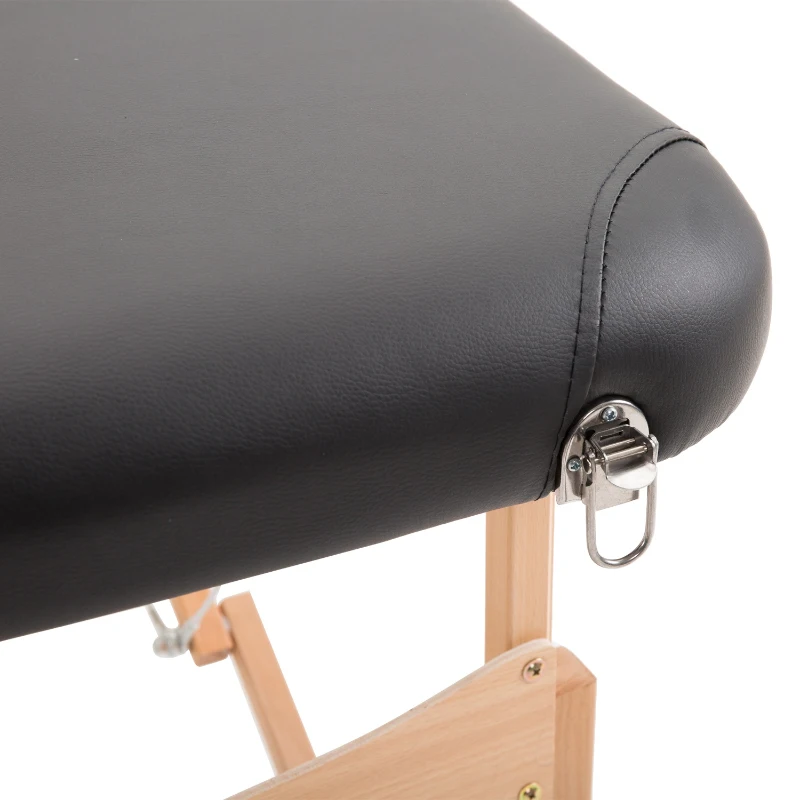 HOMCOM Portable Massage Table Massage Bed Couch Beauty Bed 2 Section Lightweight Portable Black