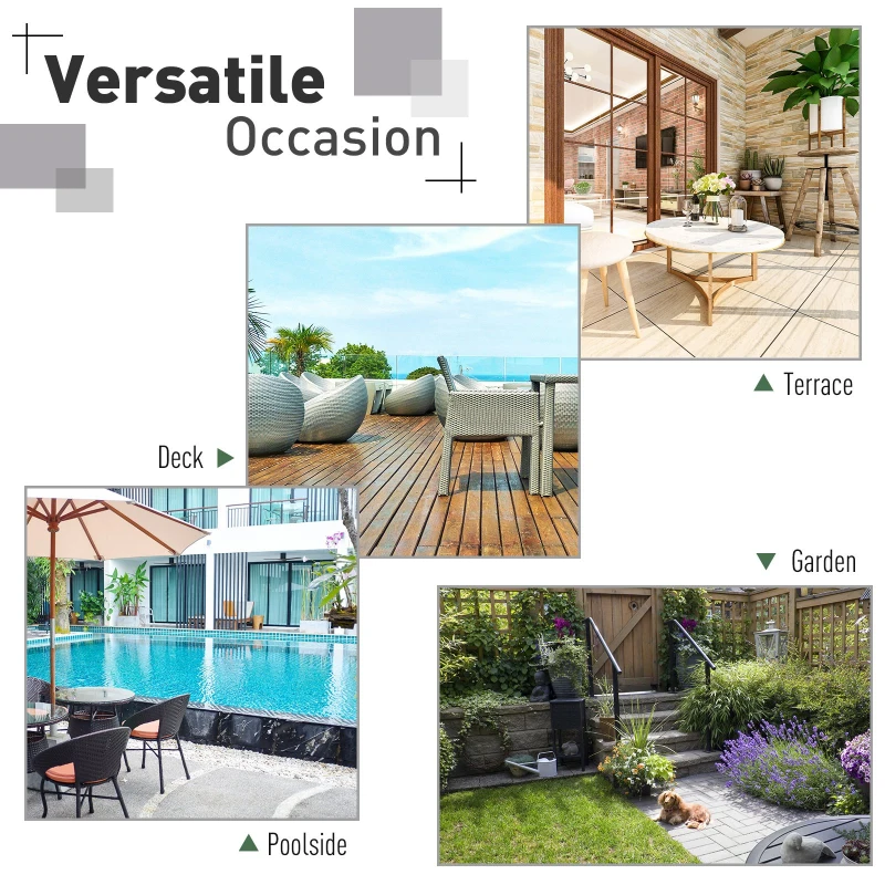 [Pick Up] Outsunny 3pcs Outdoor Rattan Wicker Sofa and Chaise Lounge Set with Cushion Garden Patio Furniture Brown and Beige