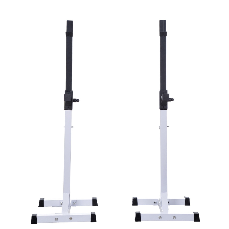 [Pick Up Only]Soozier Squat Stand Adjustable Stable Squat Stand Portable 2 Bars Holder (Black/White)