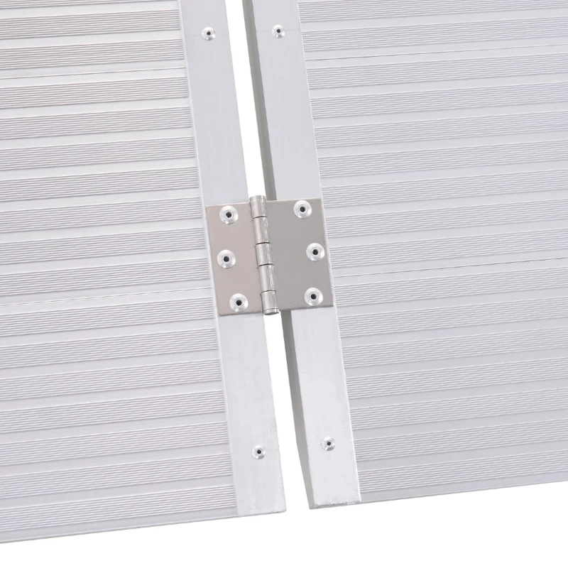 Homcom Portable Ramp 10.2ft Foldable Wheelchair Ramp Scooter Mobility Carrier Ramp, Aluminum Alloy