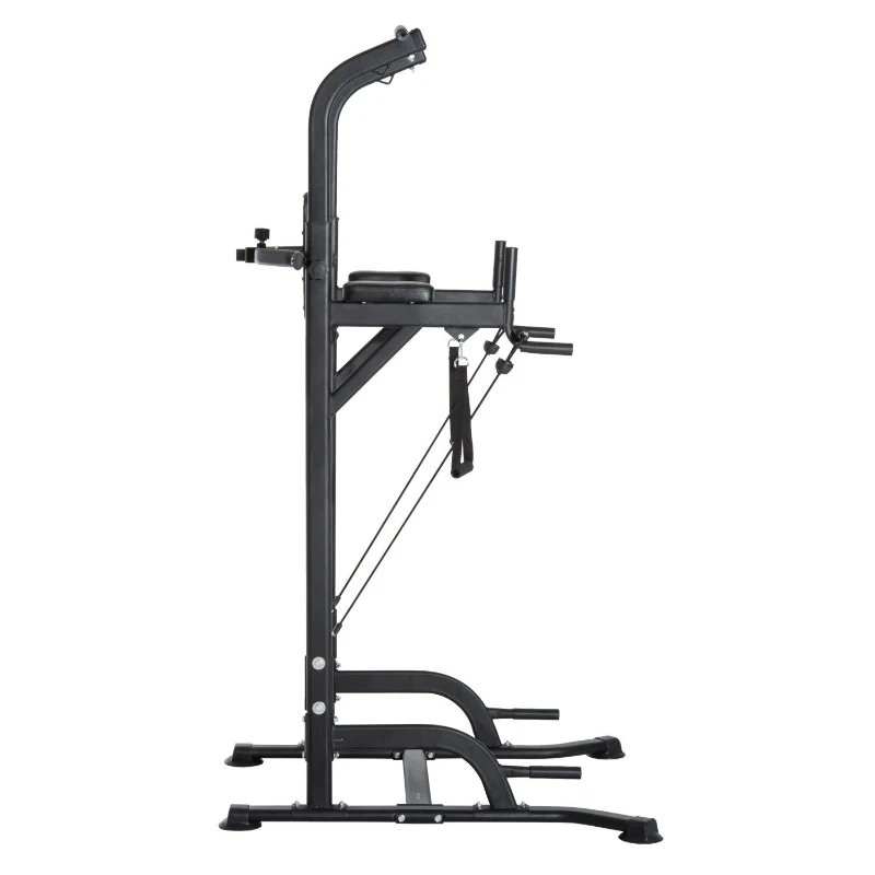 Soozier Multi-Function Power Tower Chin Up Bar Stand Dip Machine Full Body Workout Training Fitness Equipment
