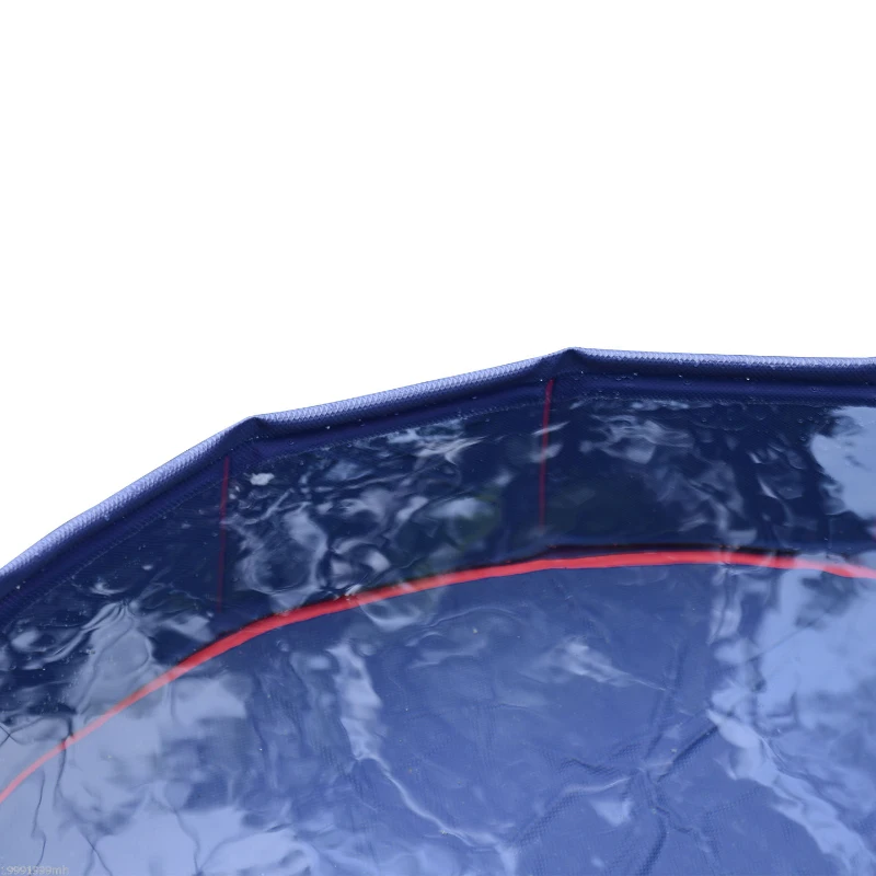 PawHut Pet Pool Bathing Tub φ31.5”  Folding Dog Swimming Pool Puppy Pet Supplies Red