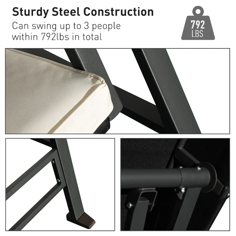 [Pick UP] Outsunny Outdoor Swing Chair w/ Canopy Outdoor Sling Hammock