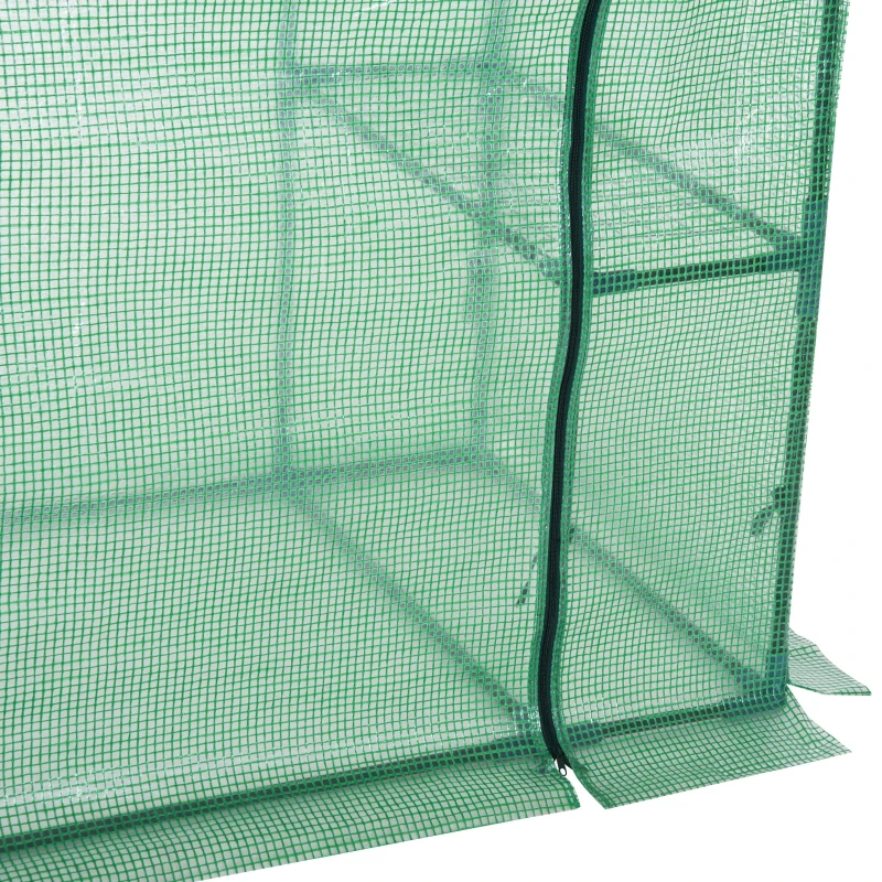Outsunny 4.5’ x 2.5’ x 6.5’ 2 Tier 4 Shelf Outdoor Portable Walk-In Greenhouse