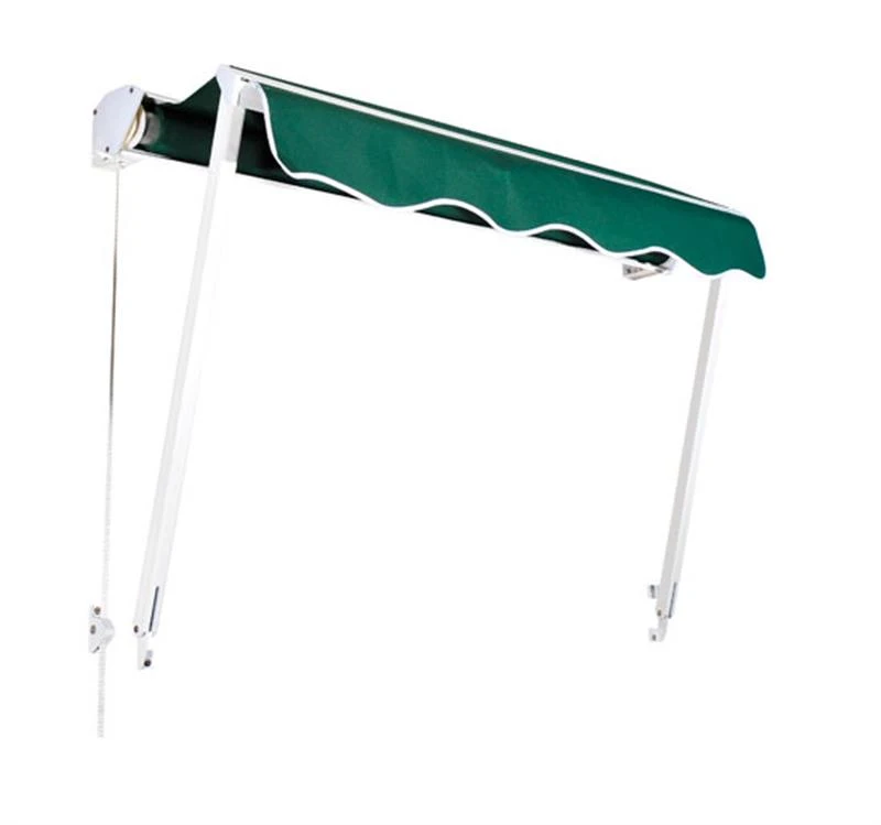Outsunny 6' Drop Arm Manual Retractable Window Awning - Green