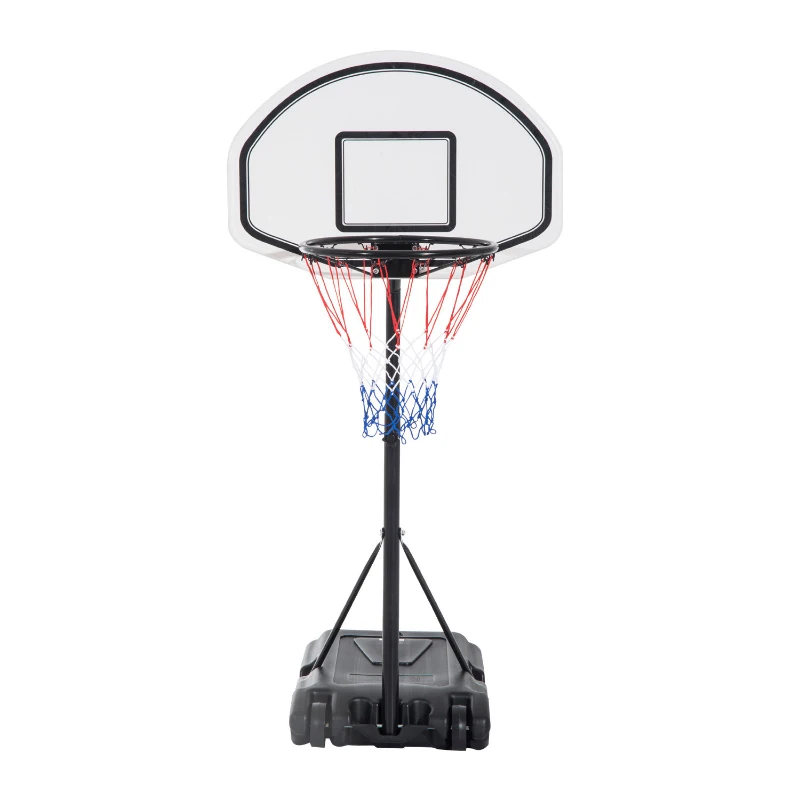 Aosom 5.35' Height Adjustable Portable Swimming Pool Basketball Hoop System with 30" Backboard