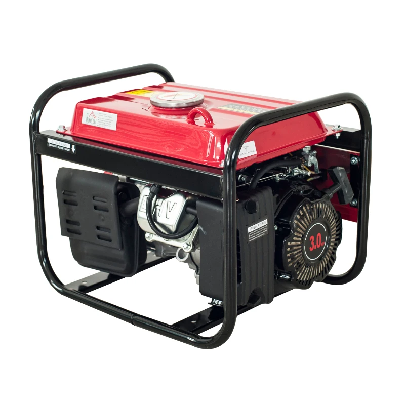 HomCom 3HP 1000 Watt 4-Stroke Gas Powered Portable Generator - Red