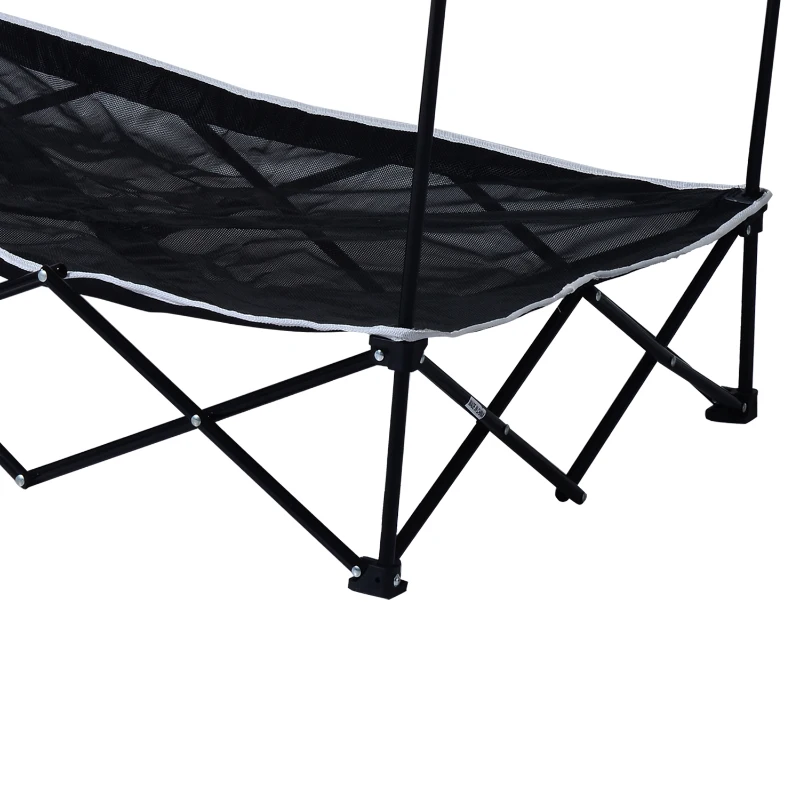 PawHut 40" Cooling Pet Mesh Elevated Dog Cot Bed With Shade Canopy