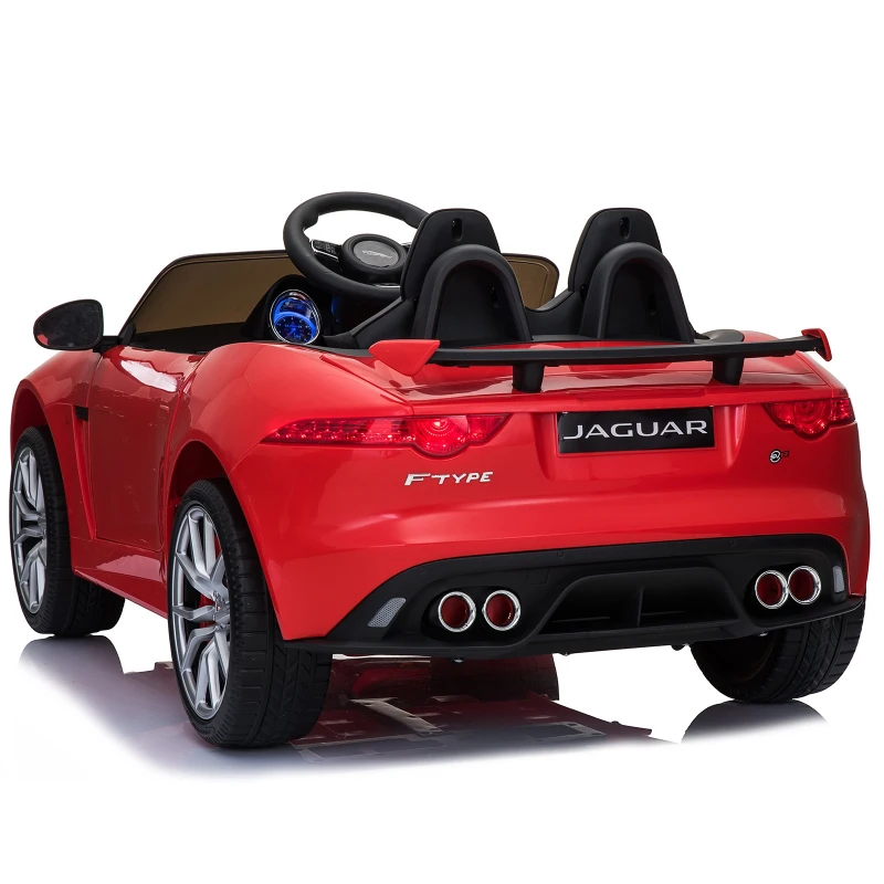 Open Box Aosom 12V Jaguar F-Type SVR Kids Battery Powered Ride On Car with Parent Remote Control - Red