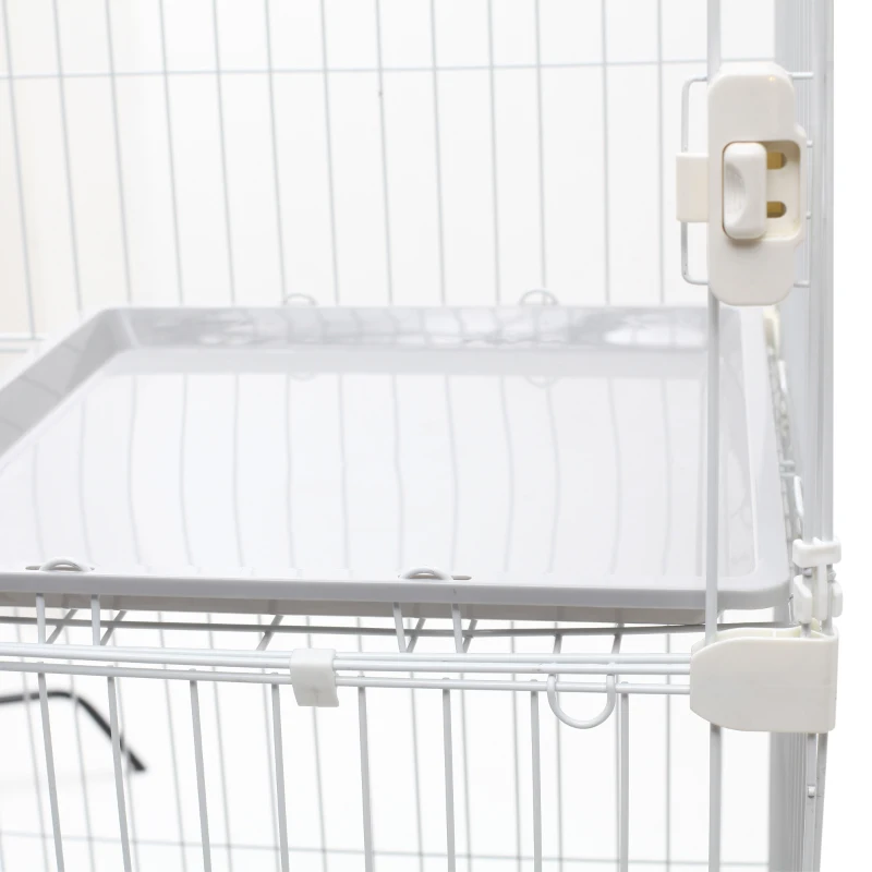 PawHut 48" Steel Wire Vertical Cat Pet Cage - White