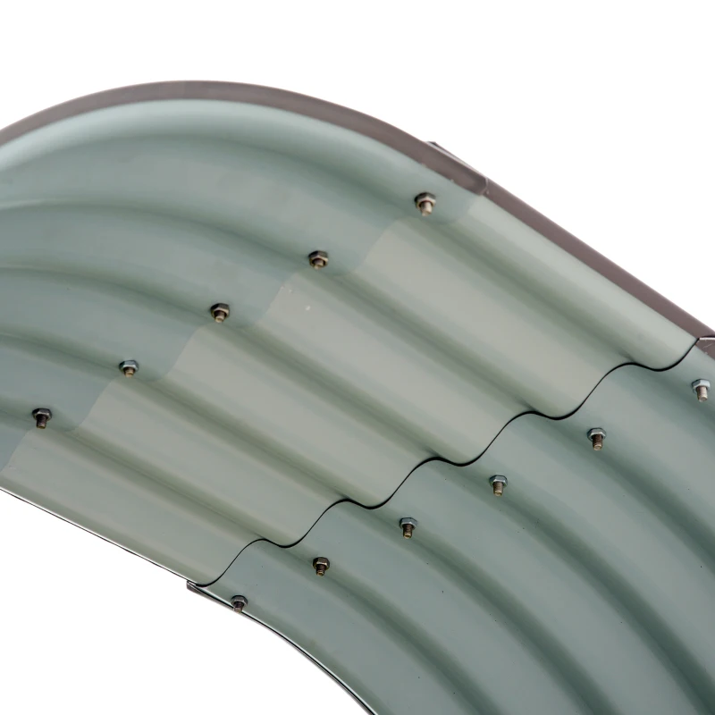 Outsunny 79" Steel Sturdy Firewood Covered Shed Storage Rack - Gray