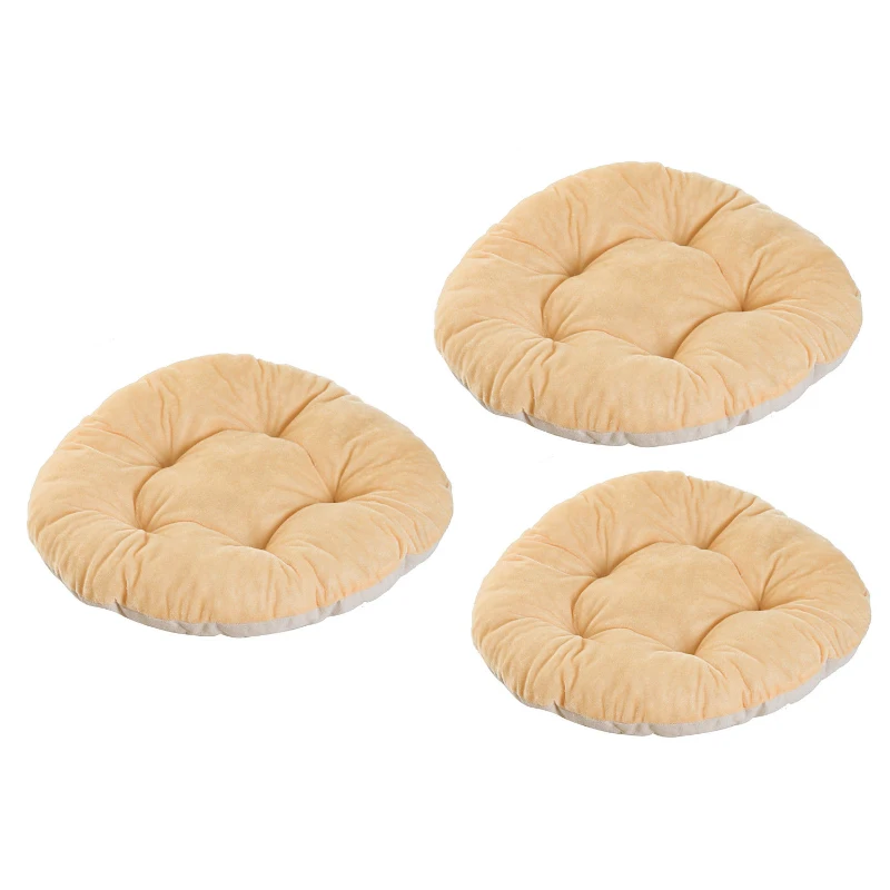 PawHut 24" 3 Tier Round Rattan Wicker Elevated Cat Bed Condo with Cushions