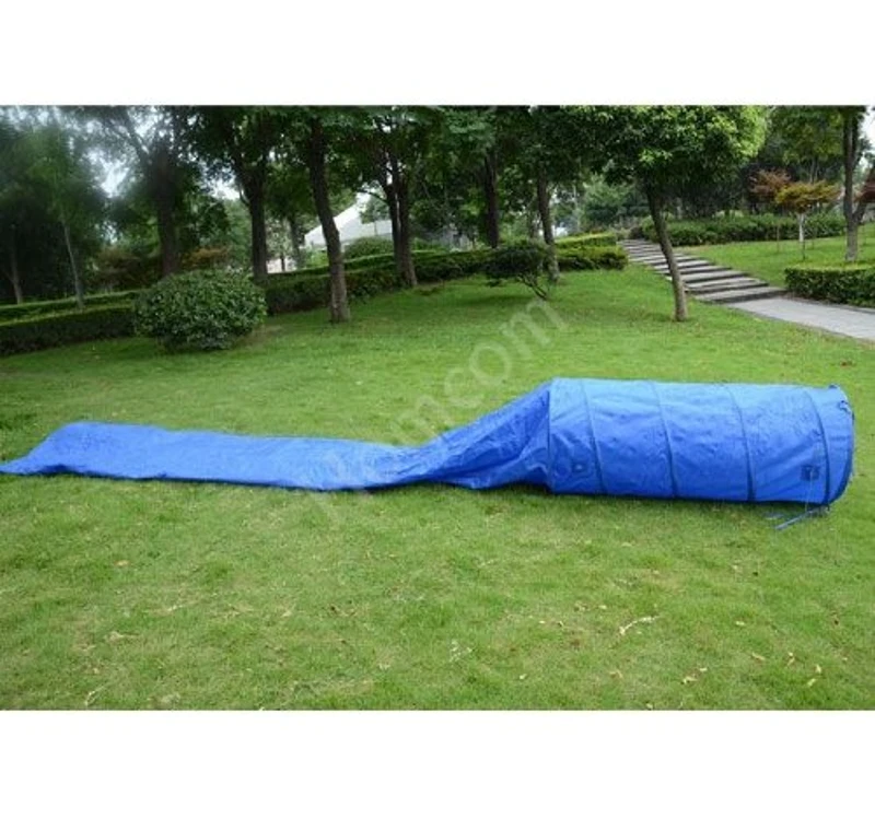 PawHut 16' Durable Lightweight Pet Fitness Training Dog Agility Tunnel with Chute and Carrying Bag