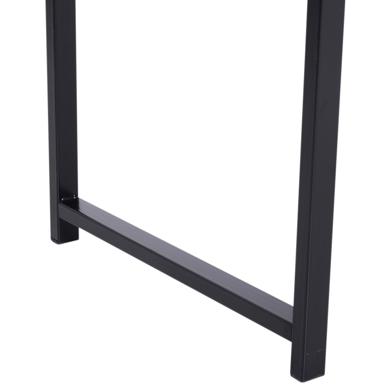 HomCom 20" Wood Metal Modern Computer Desk with Slide Out Drawers - Natural Wood / Black