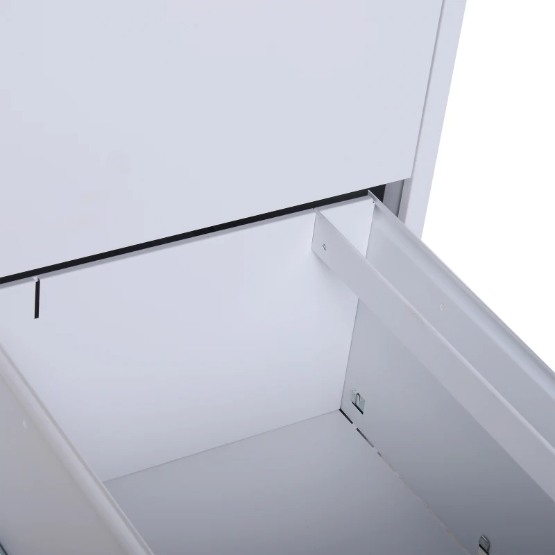 Vinsetto Metal 4 Drawer Vertical Locking Filing Cabinet - White