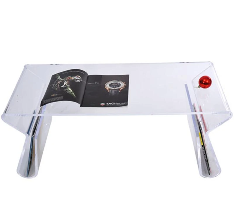 HomCom 38" Modern Acrylic Coffee Table