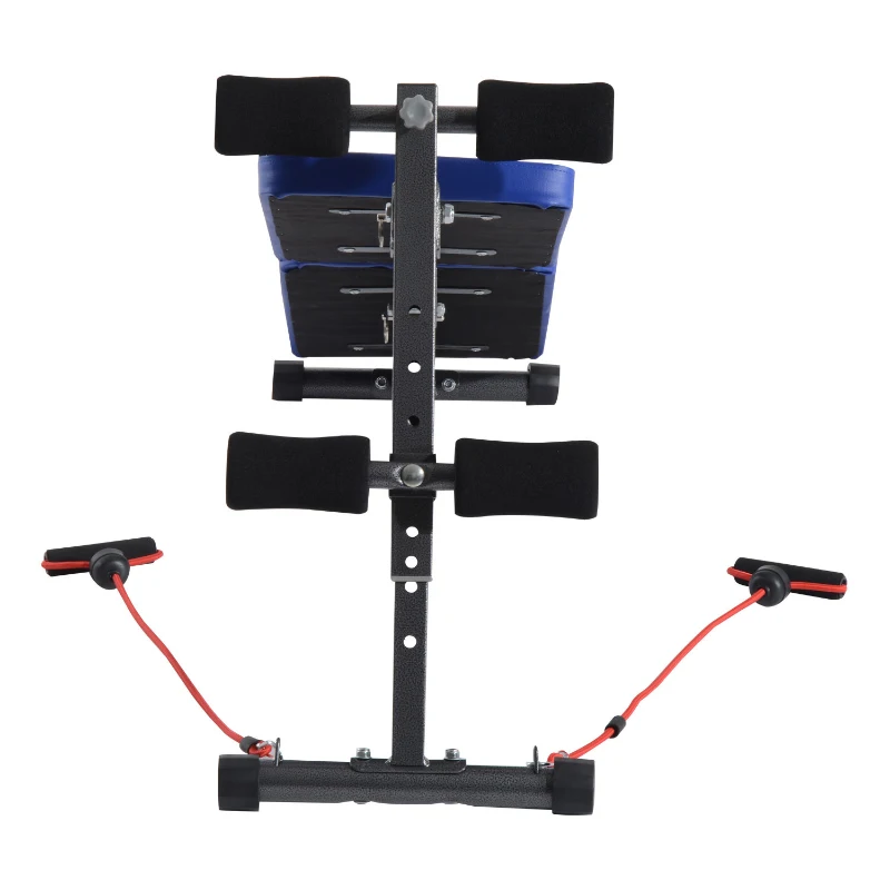 Soozier Adjustable Folding Ab Decline Sit-Up Bench With Resistance Bands