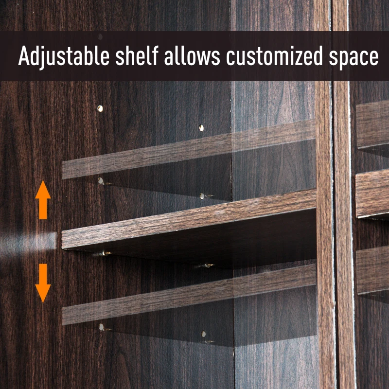 HOMCOM 72" Wood Free Standing Kitchen Pantry Organizer Storage Cabinet - Espresso