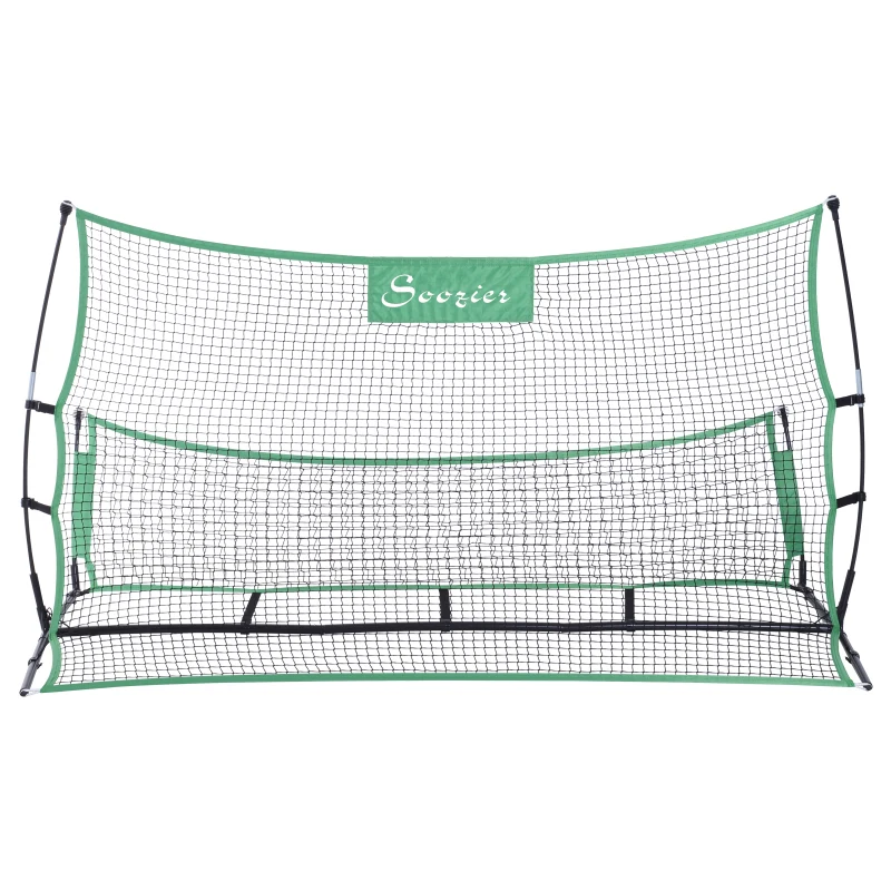 Soozier 2 in 1 Soccer Rebounder Net Portable Football Trainer Passing and Solo Skills
