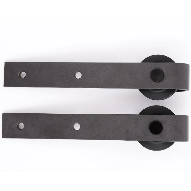 HomCom 6' DIY Interior Single Sliding Barn Door Kit Hardware Set - Black Steel