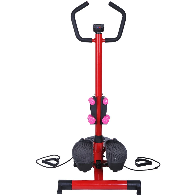 Soozier Twist Stepper Aerobic Cardio Exercise Machine LCD Screen with Dumbbells