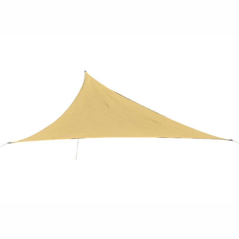Outsunny 10' Triangle  Outdoor Patio Portable Shade Canopy Sun Sail  - Sand