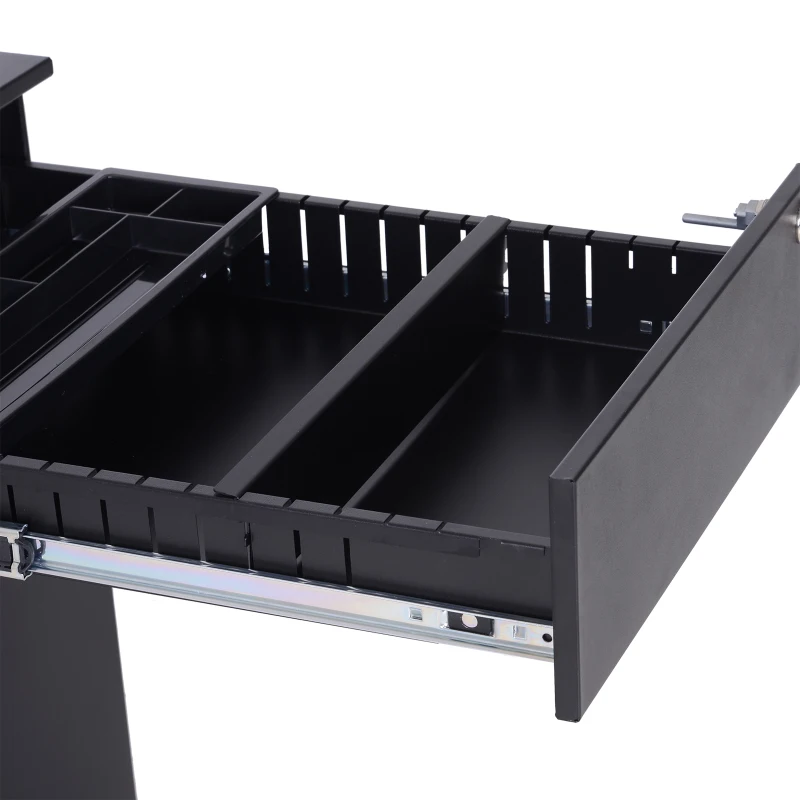 Vinsetto 24" Metal 3 Drawer Locking Under Desk Filing Cabinet On Wheels - Black