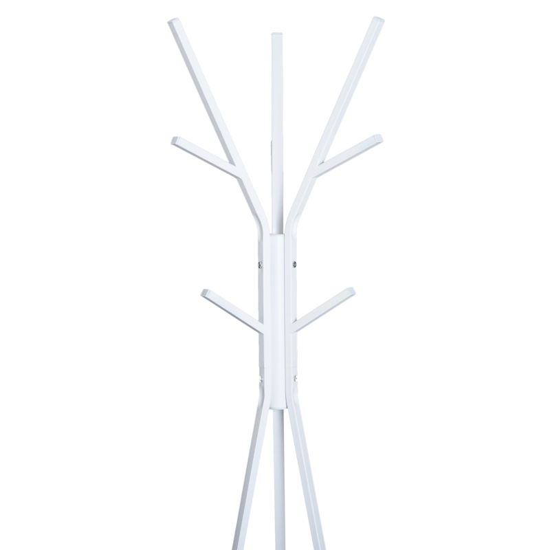 HOMCOM 71" Metal Freestanding Modern Tree Branch Coat Rack - White