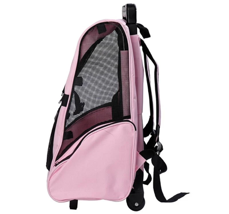 Pawhut Pet Carrier / Dog Backpack w/Wheels - Pink