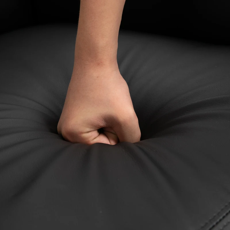 HOMCOM Faux Leather Three Position Power Lift Recliner Chair With Remote - Black