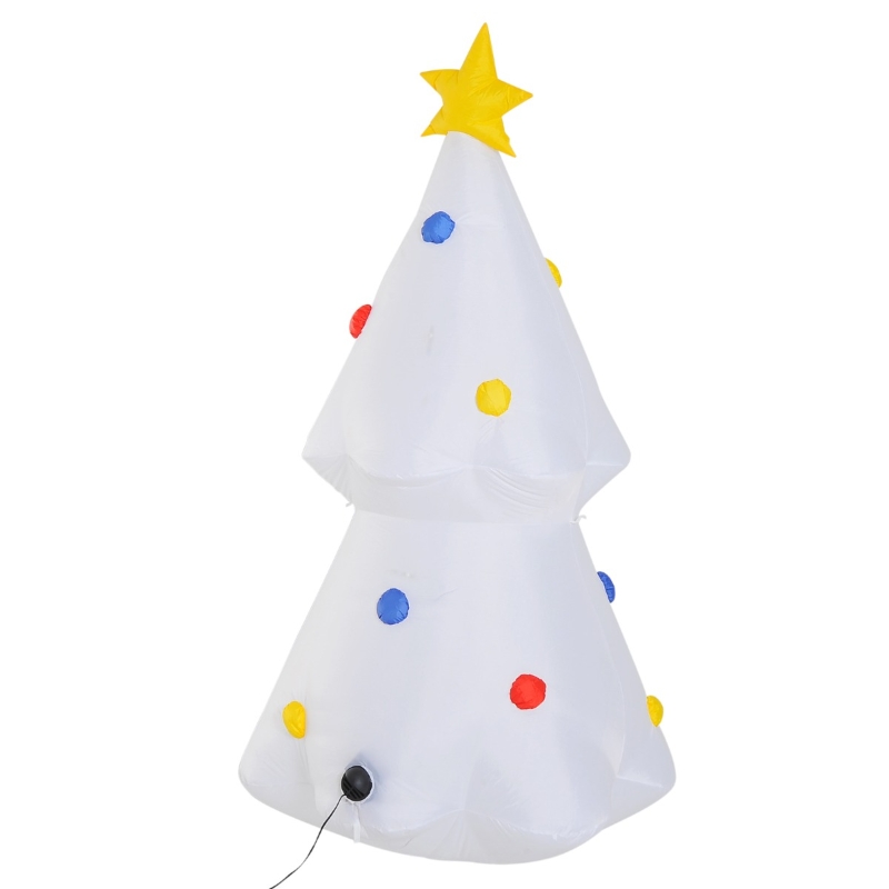 HomCom 6' LED Light Up Outdoor Inflatable Yard Decoration Glowing Christmas Tree
