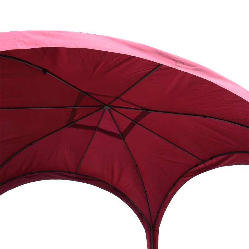 Outsunny 10’ x 10’ Outdoor Portable Dome Canopy Tent Sunshade Cover - Wine Red