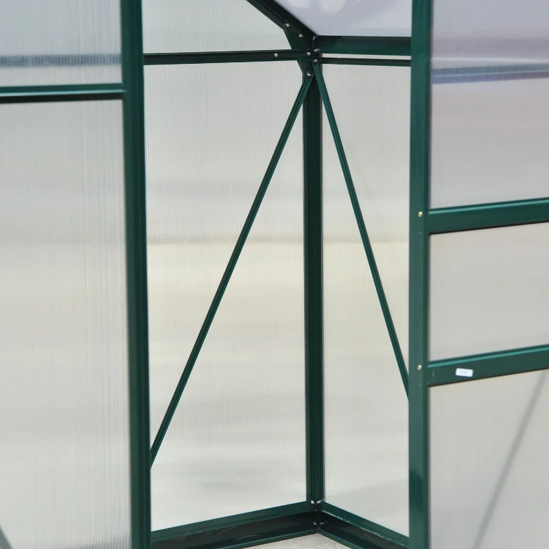 Outsunny 6' x 4' x 7' Twin Wall Polycarbonate Portable Walk-In Garden Greenhouse