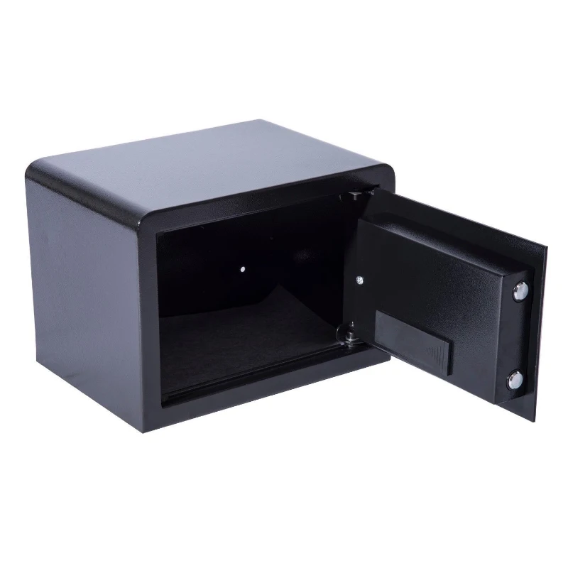 HomCom 13.8" Fingerprint Digital Electronic Gun Safe Box w/ Keypad Lock Security - Black