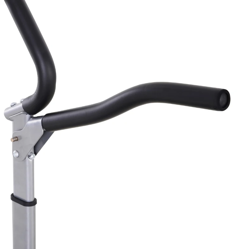 Soozier 2-in-1 Foldable Treadmill Walking Pad Manual Treadmill Machine Sit Up Bench with LCD Screen Home Exercise Fitness