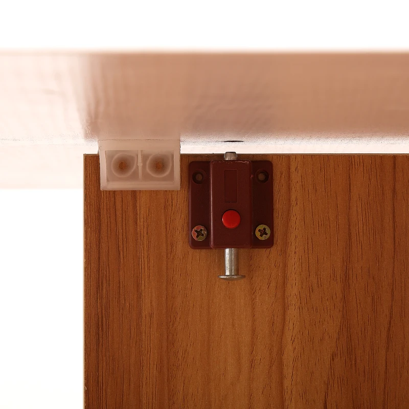 HOMCOM 47" Compact Folding Dining Table Foldable Wooden Table with Wheels Dining Room Furniture- Oak/White