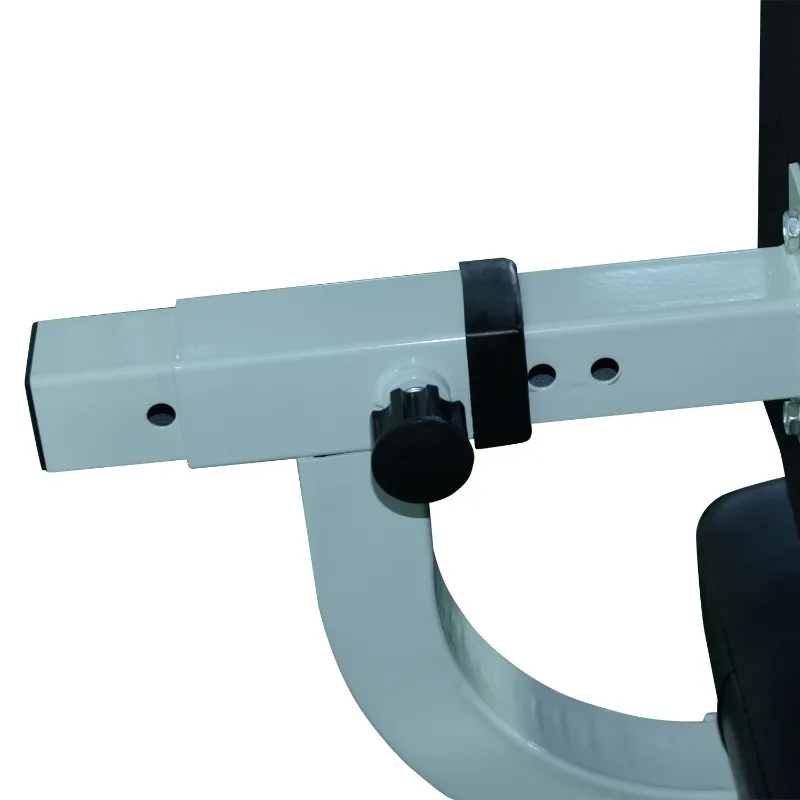 Soozier Adjustable Lower Body Leg Curl Fitness Machine - White / Black