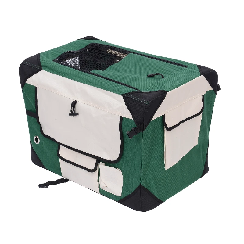 Pawhut 32" Soft Sided Folding Crate Pet Carrier