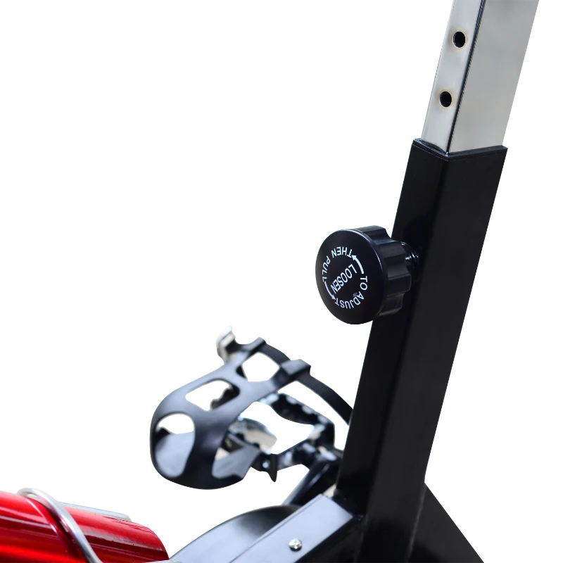 Soozier Indoor Stationary Cycling Exercise Bike w/LCD Display - Black and Red
