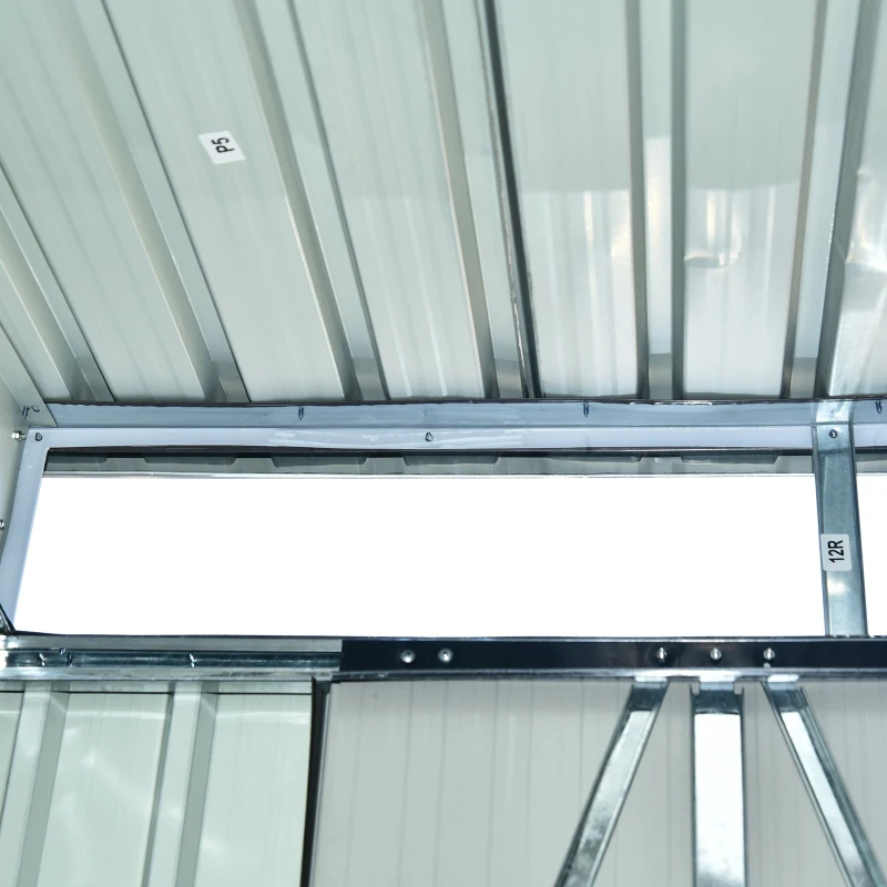 Outsunny 6.4' x 7.8' Steel Outdoor Garden Storage Shed Yard Tool House