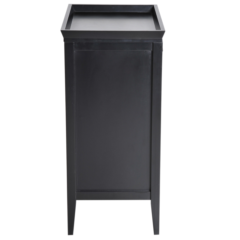 HomCom 33" 15 Bottle Floor Wine Rack Storage Cabinet - Black