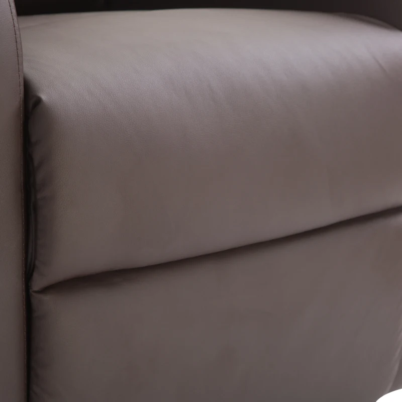 HomCom Modern PU Leather Living Room Manual Recliner Lounger Sofa Chair - Brown